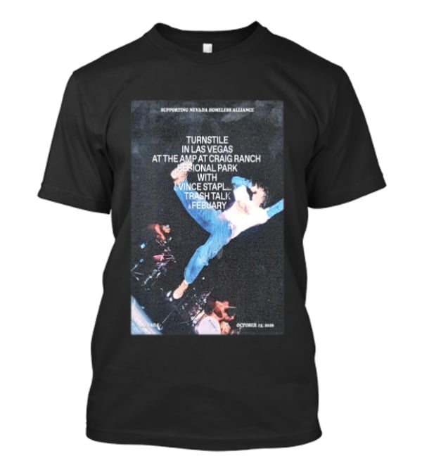 Turnstile Las Vegas October 15 2026 Craig Ranch Regional Park Vince Staples Trash Talk Febuary Concert Event T-Shirt