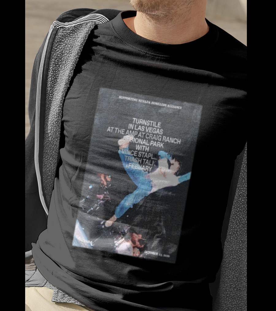 Turnstile Las Vegas October 15 2026 Craig Ranch Regional Park Vince Staples Trash Talk Febuary Concert Event T-Shirt