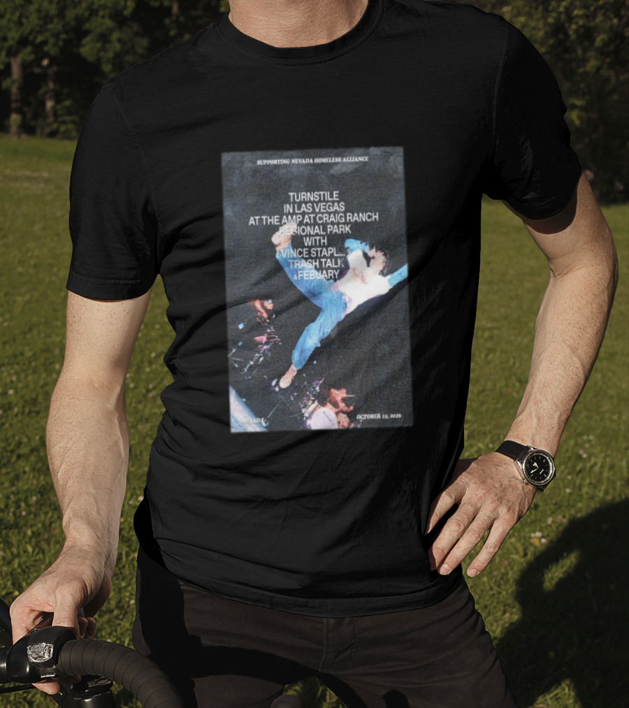Turnstile Las Vegas October 15 2026 Craig Ranch Regional Park Vince Staples Trash Talk Febuary Concert Event T-Shirt