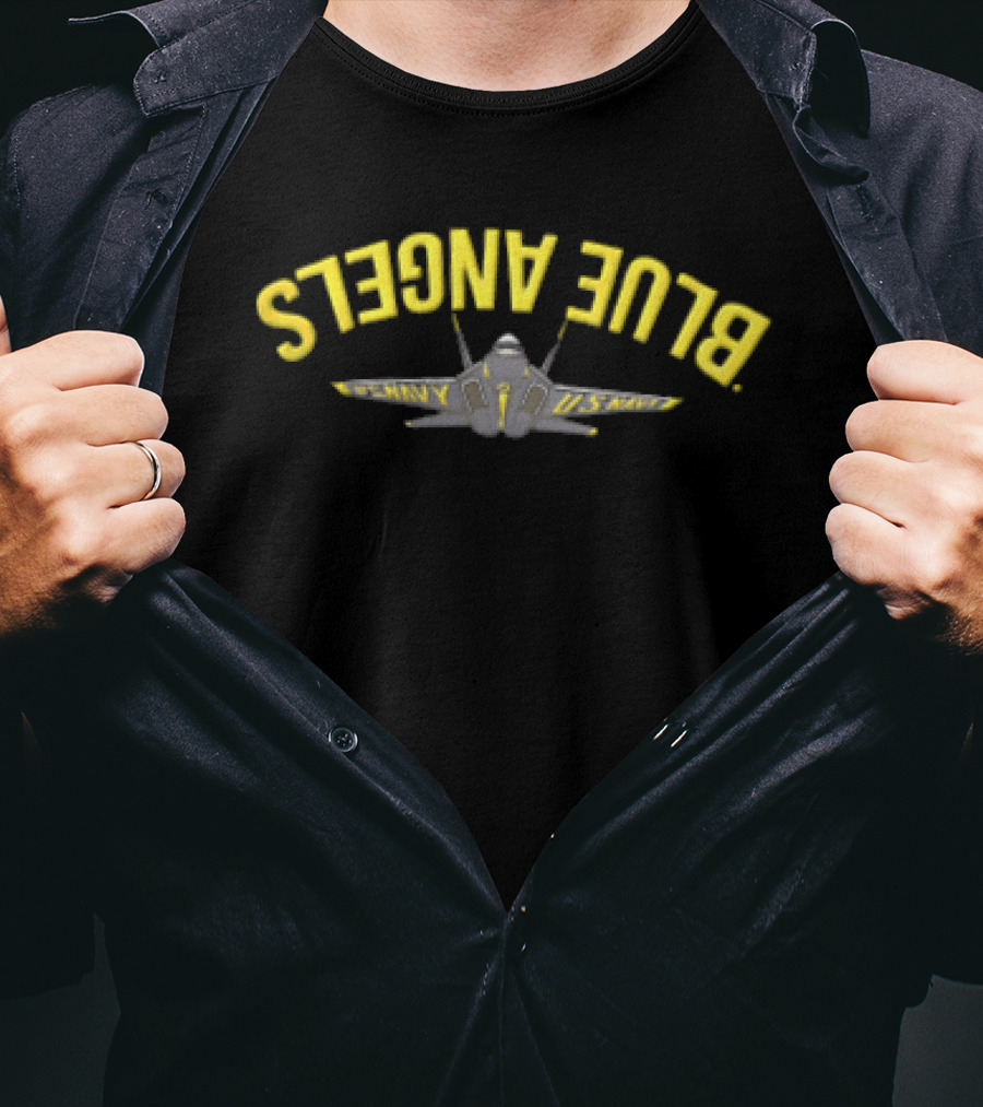 US Navy Blue Angels Jet Aircraft Front View T-Shirt