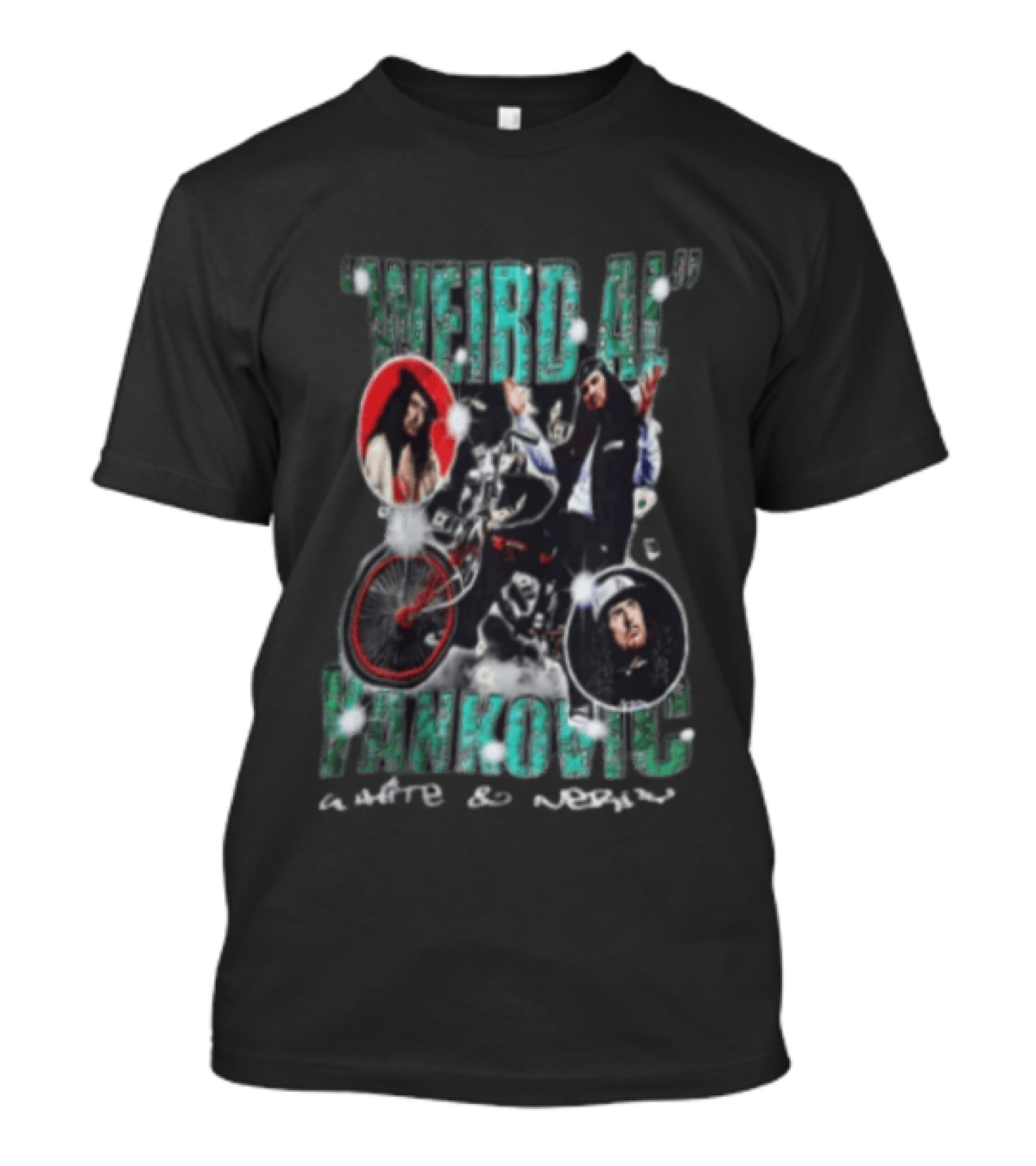 Weird Al Yankovic White & Nerdy Bicycle And Costume Transformation T-Shirt