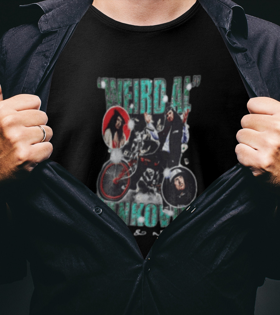 Weird Al Yankovic White & Nerdy Bicycle And Costume Transformation T-Shirt