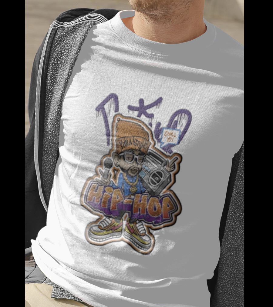 TKO Killa Style Chill Yo Hip Hop Cartoon Boombox Microphone T-Shirt
