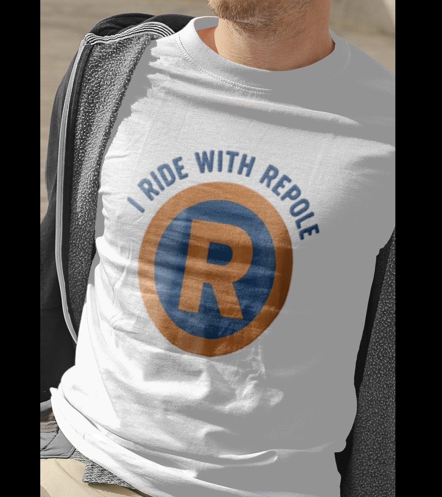 I Ride With Repole Blue Orange Ring R T-Shirt
