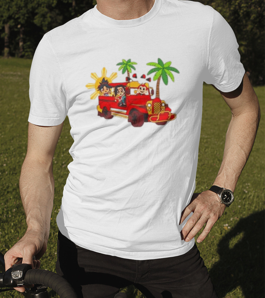 Jollibee Foods Store Jeepney Adventure Jollibee X Forgotten Island Collaboration T-Shirt