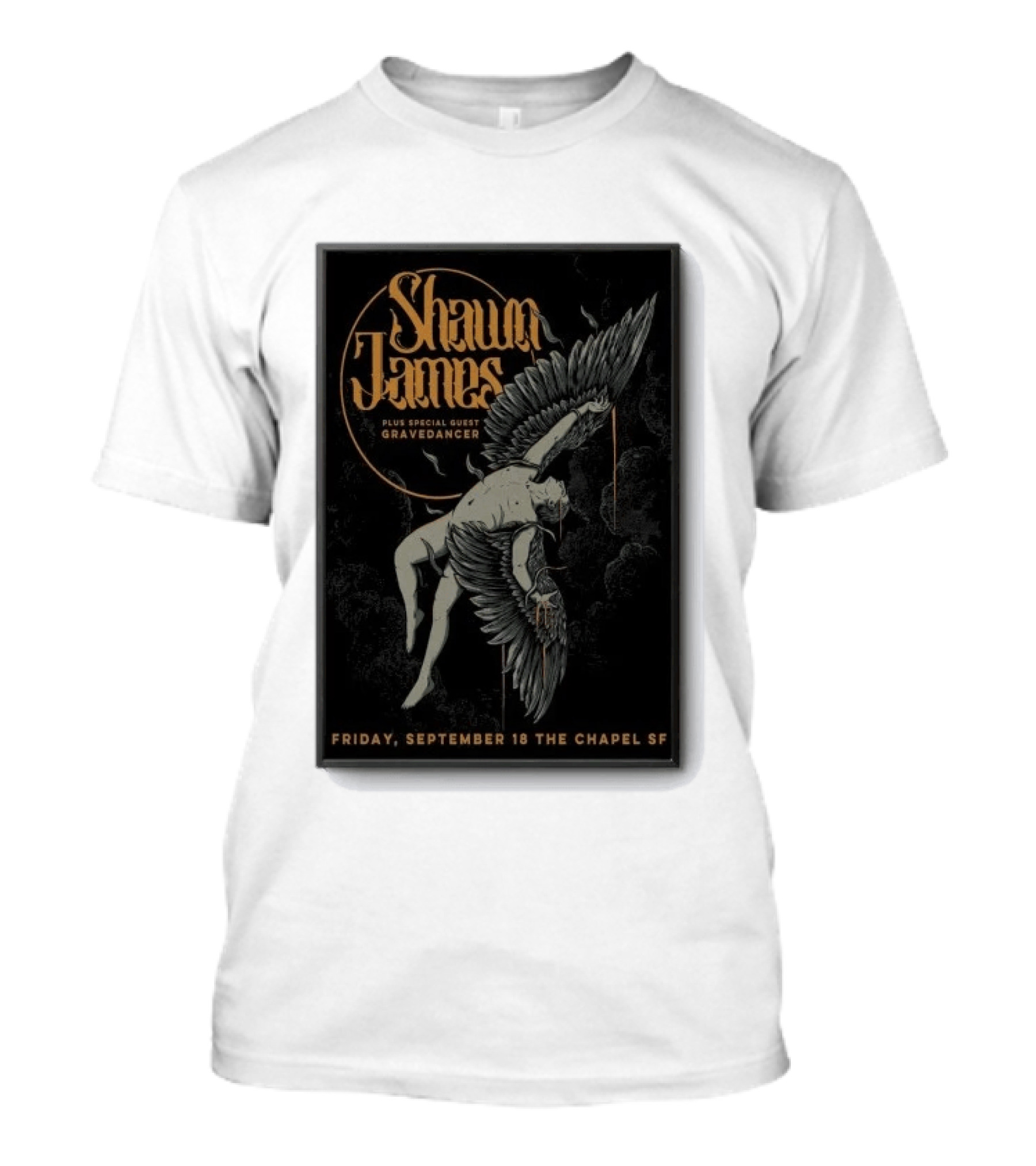 Shawn James San Francisco Concert Special Guest Gravedancer September 18 The Chapel SF T-Shirt
