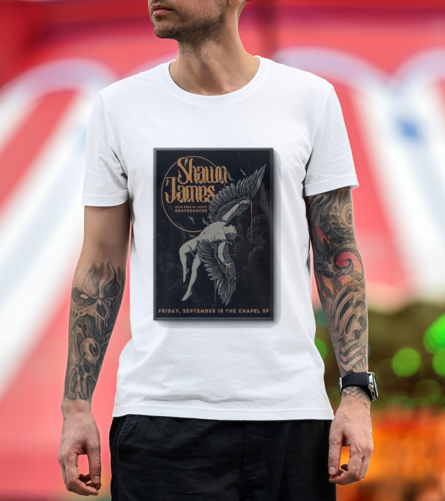 Shawn James San Francisco Concert Special Guest Gravedancer September 18 The Chapel SF T-Shirt