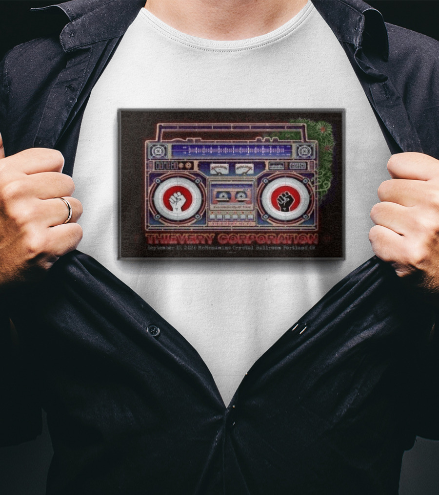 Thievery Corporation Boombox September 15 2026 McMenamins Crystal Ballroom Portland OR T-Shirt