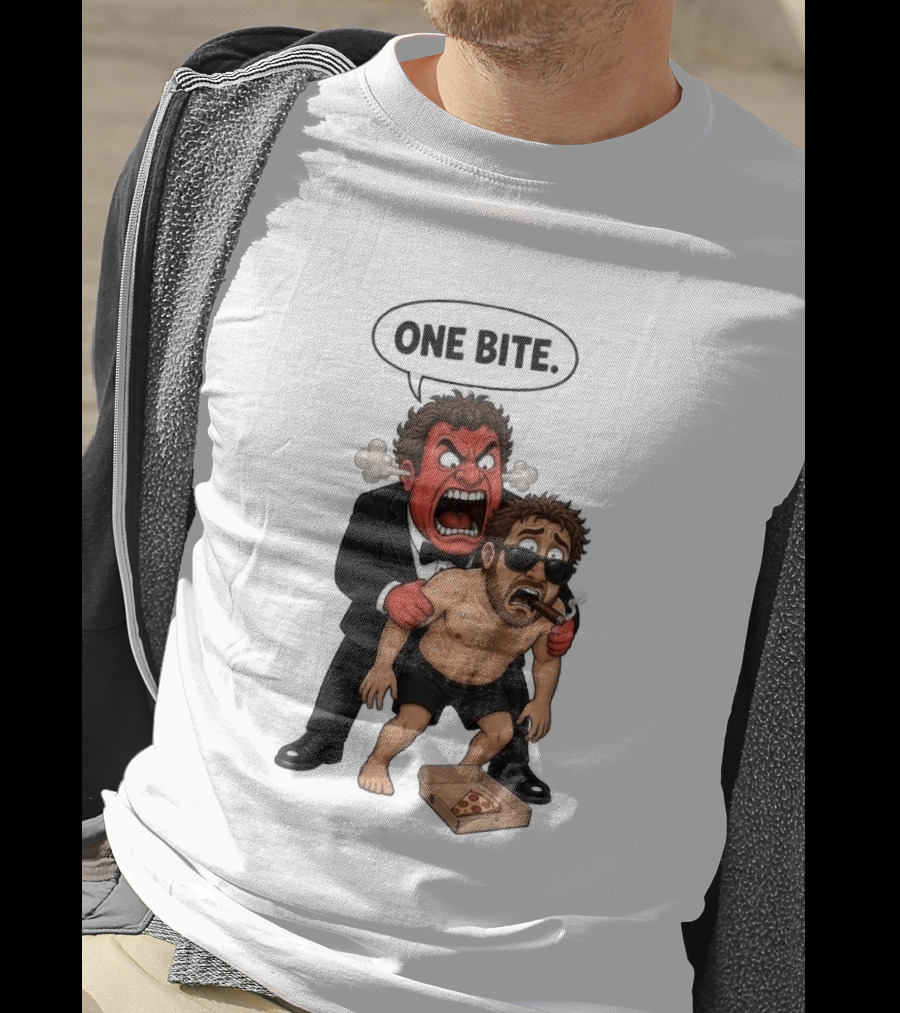 Rico Bo$co One Bite Cartoon Pizza Fan T-Shirt
