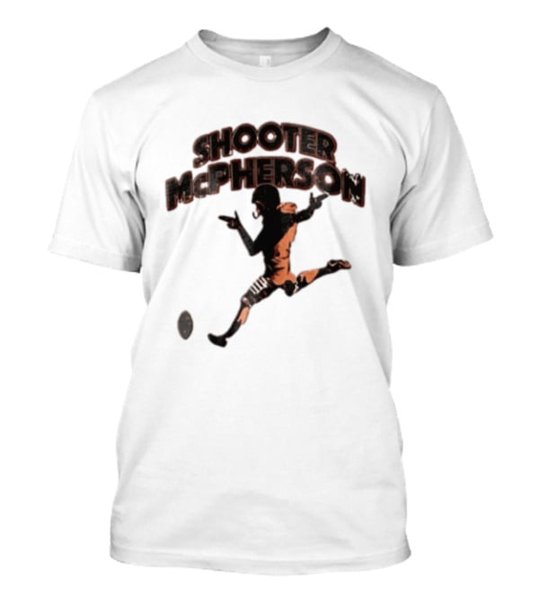 Shooter Mcpherson Football Kicker Finger Guns Distressed Player T-Shirt