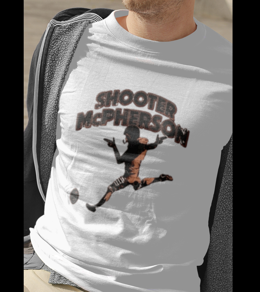 Shooter Mcpherson Football Kicker Finger Guns Distressed Player T-Shirt