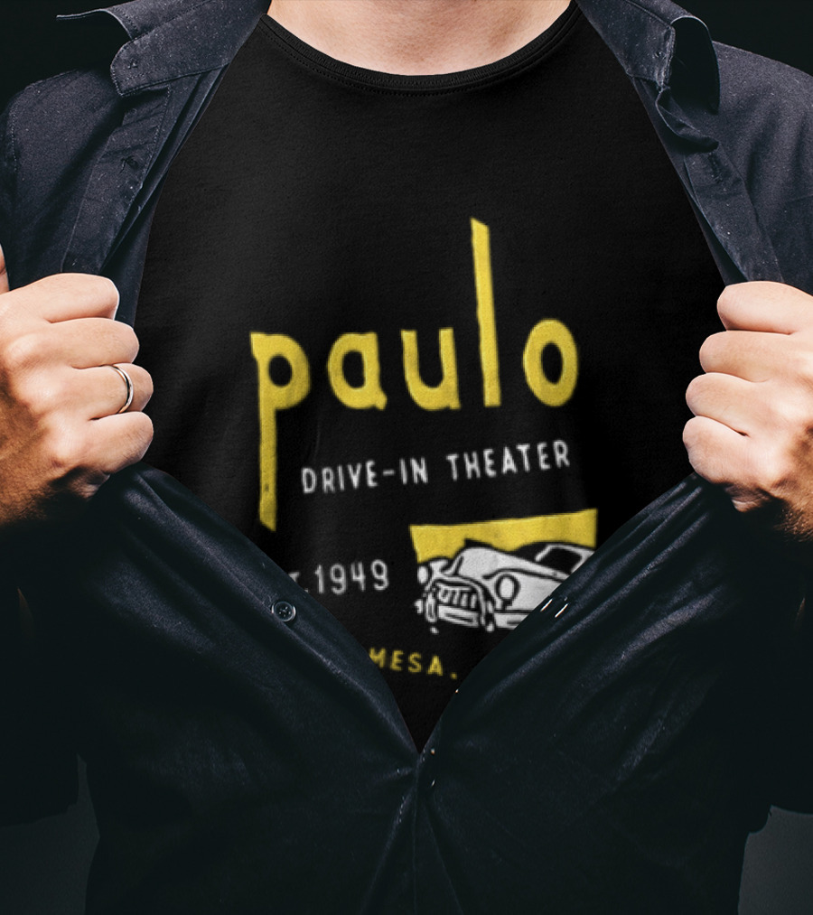 Paulo Drive In Theater Est 1949 Costa Mesa Calif Retro Car T-Shirt