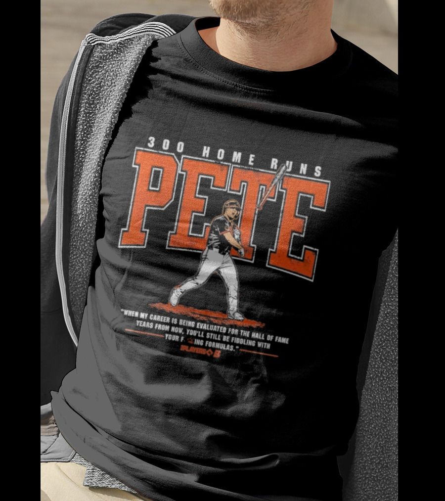 Pete Alonso 300 Home Runs Bat Throw Players' B T-Shirt
