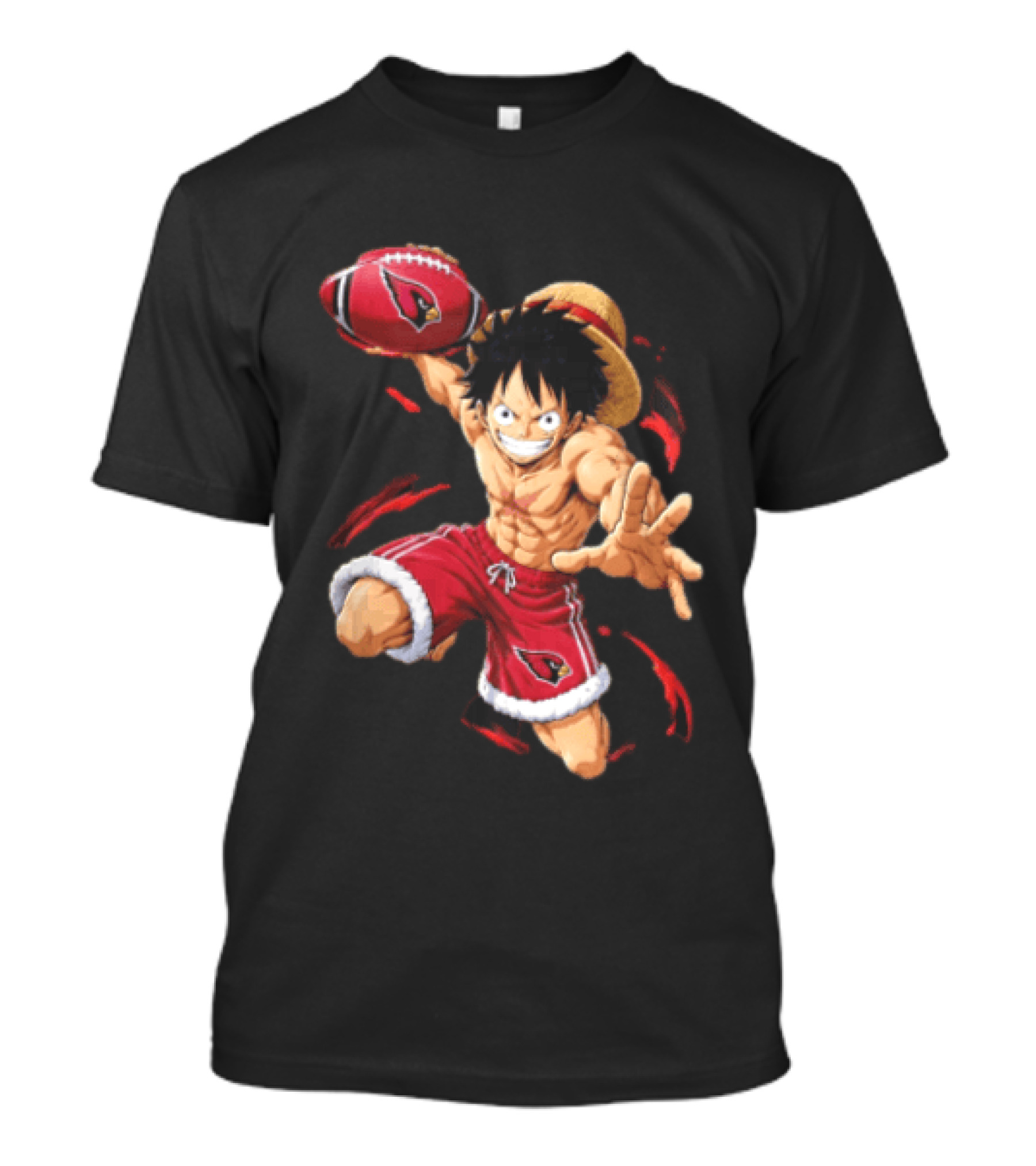 Arizona Cardinals Straw Hat Anime Football Player Action T-Shirt