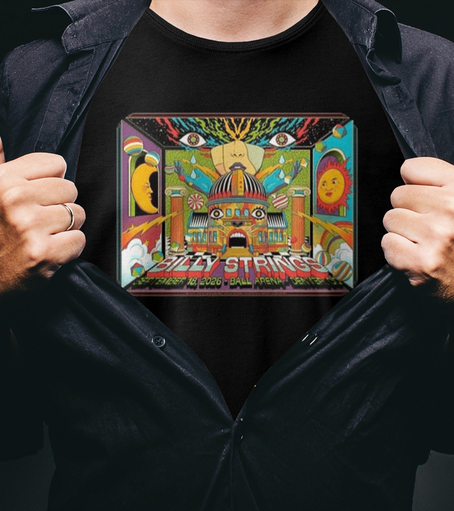 Billy Strings Ball Arena Denver September 18 2026 By Pedro Correa Psychedelic T-Shirt