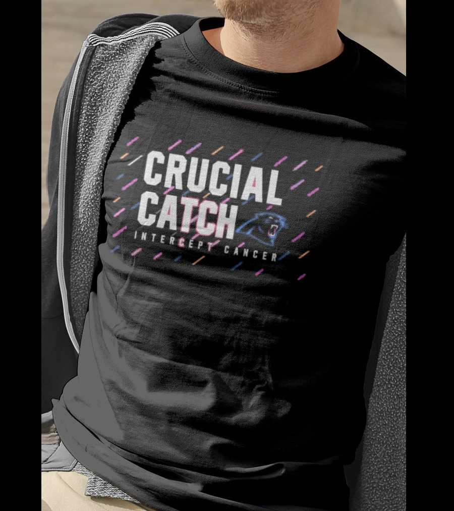 Carolina Panthers 2026 Crucial Catch Intercept Cancer Awareness T-Shirt