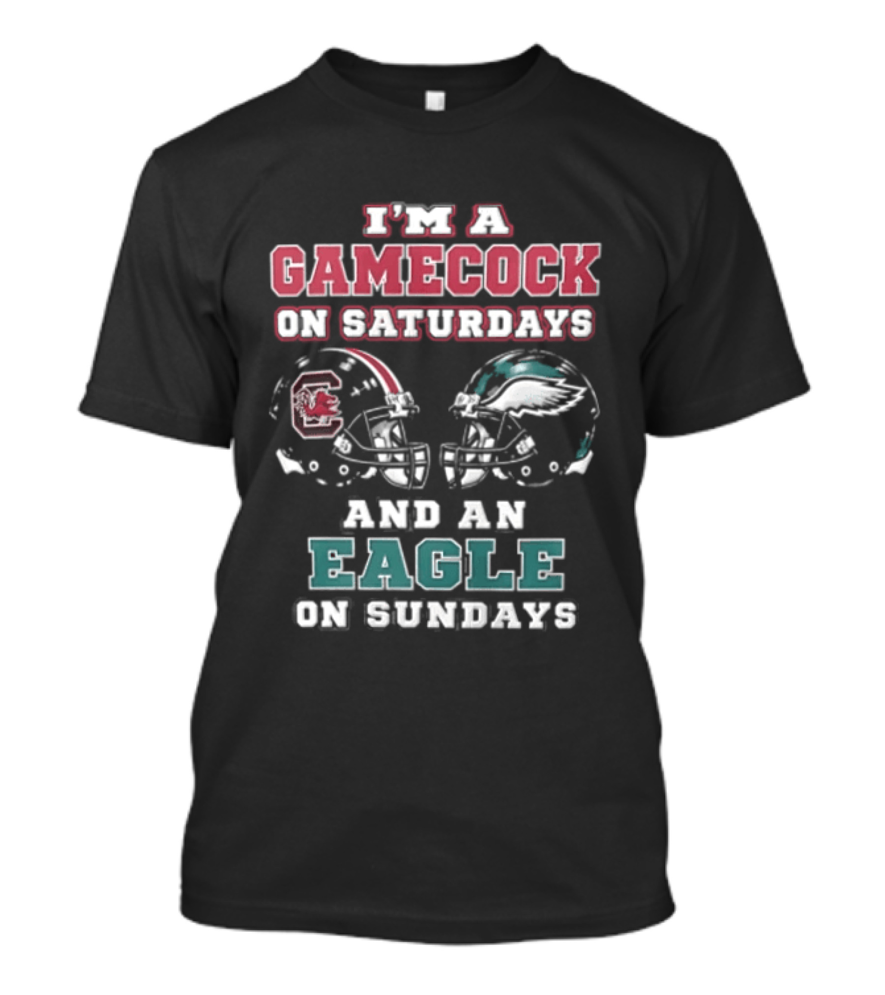 South Carolina Gamecock Saturdays Philadelphia Eagles Sundays Fan T-Shirt