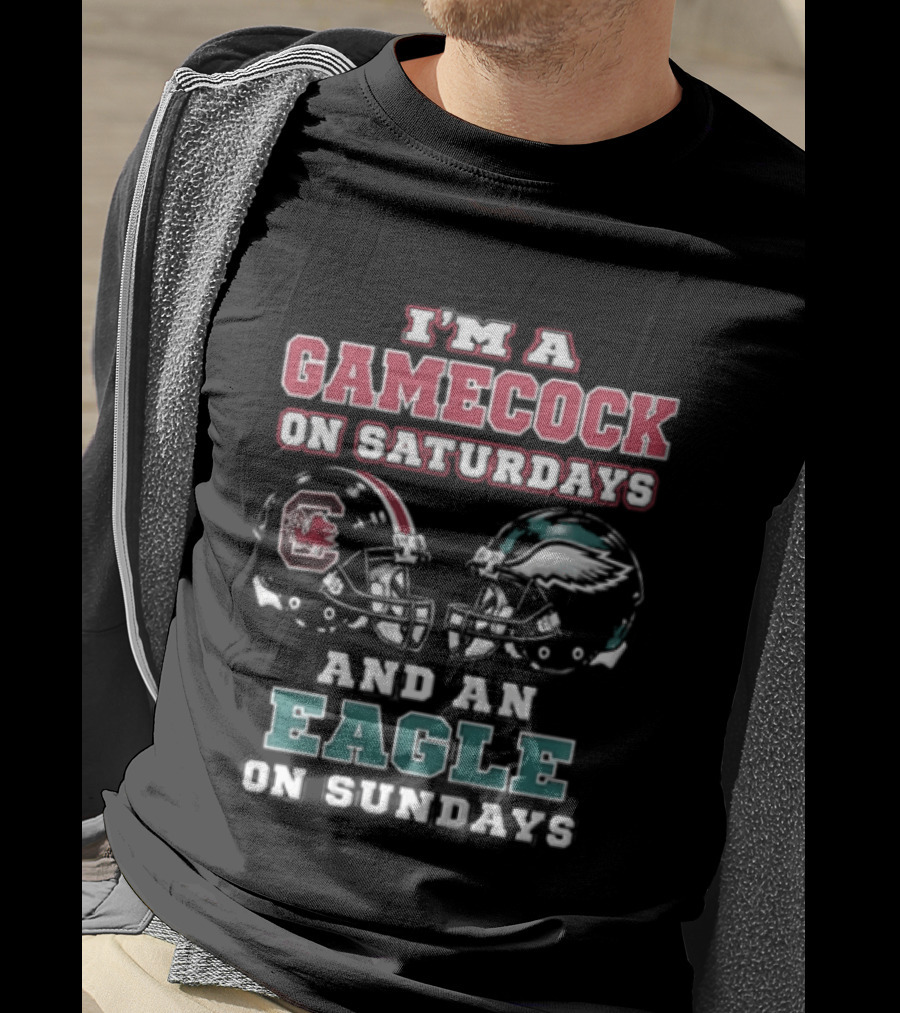 South Carolina Gamecock Saturdays Philadelphia Eagles Sundays Fan T-Shirt