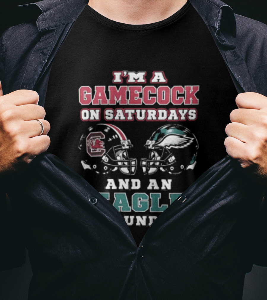 South Carolina Gamecock Saturdays Philadelphia Eagles Sundays Fan T-Shirt