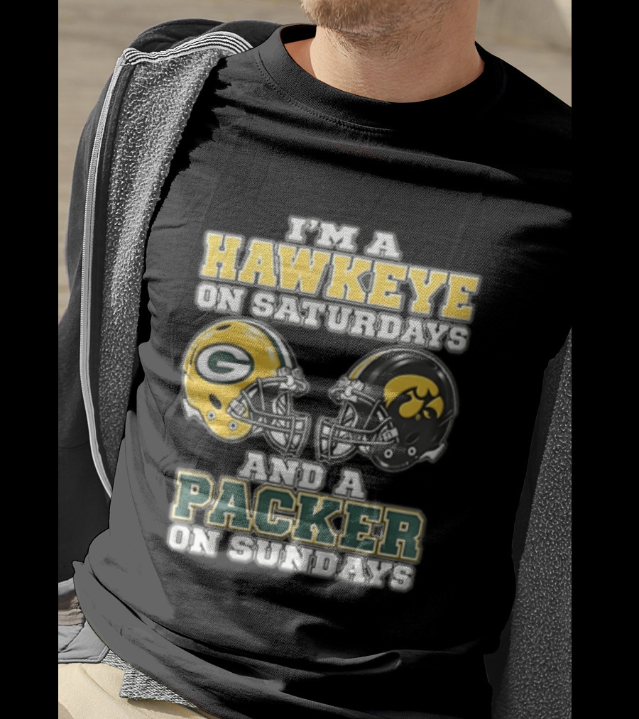 I’m A Hawkeye On Saturdays And A Packer On Sundays Green Bay Packers T-Shirt