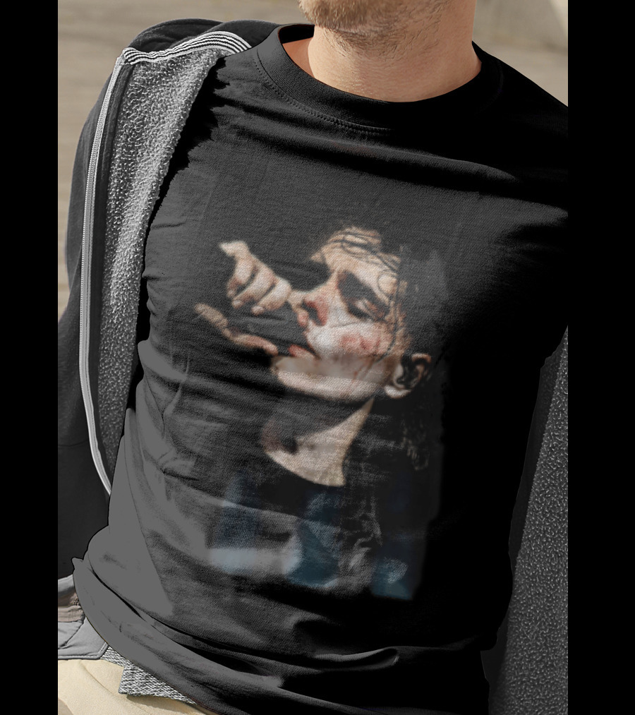 Male Singer Mic Performance Sweaty Bloody Face Stage Moment T-Shirt