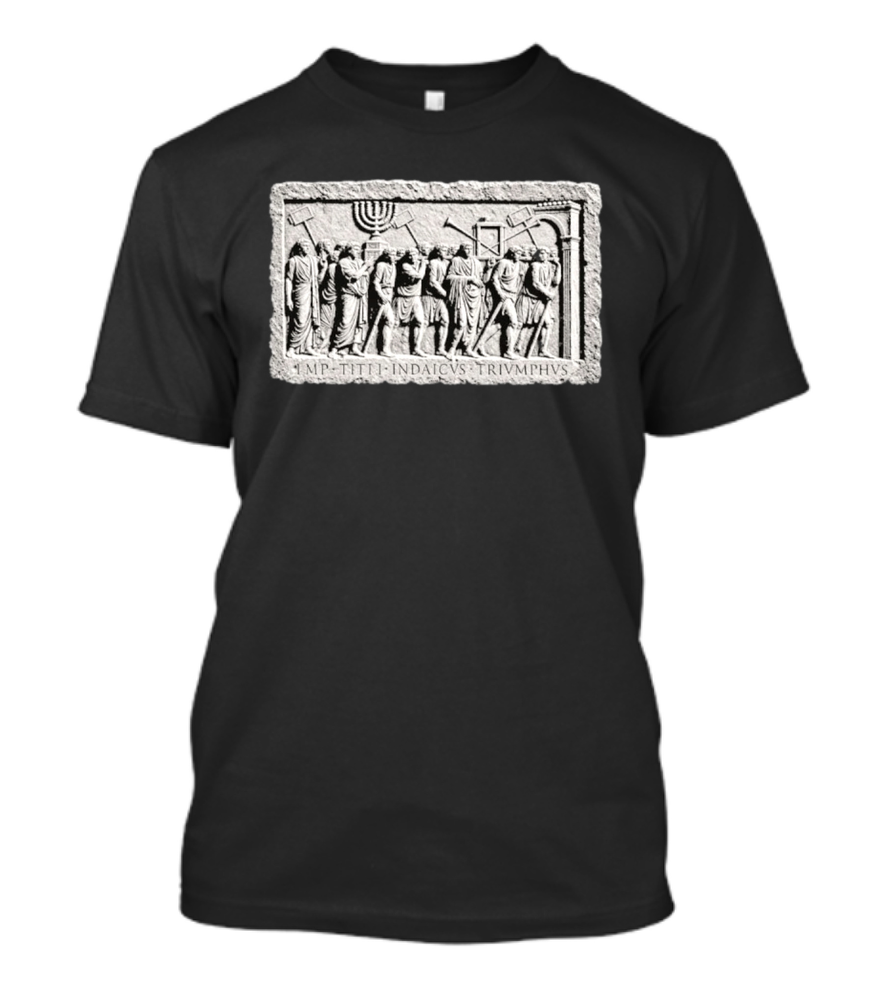 Myron Gaines Arch Of Titus IMP TITI INDAICVS TRIVMPHVS Menorah Roman Relief T-Shirt