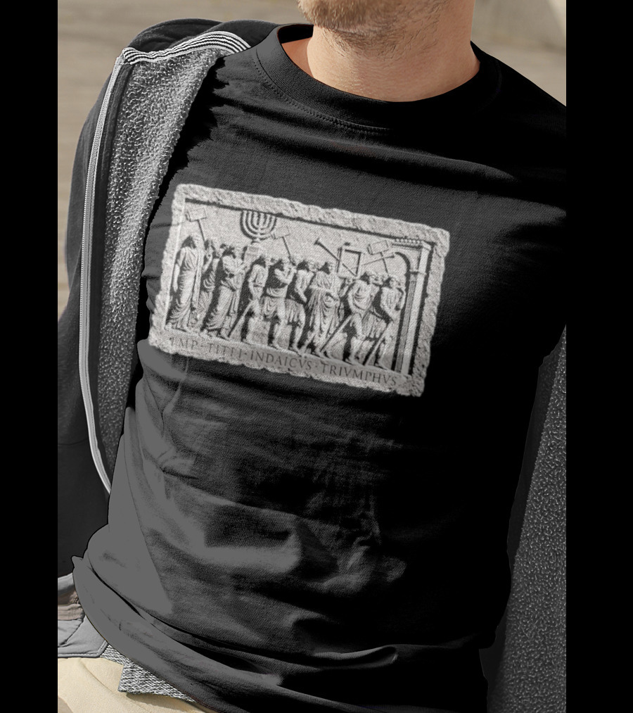 Myron Gaines Arch Of Titus IMP TITI INDAICVS TRIVMPHVS Menorah Roman Relief T-Shirt