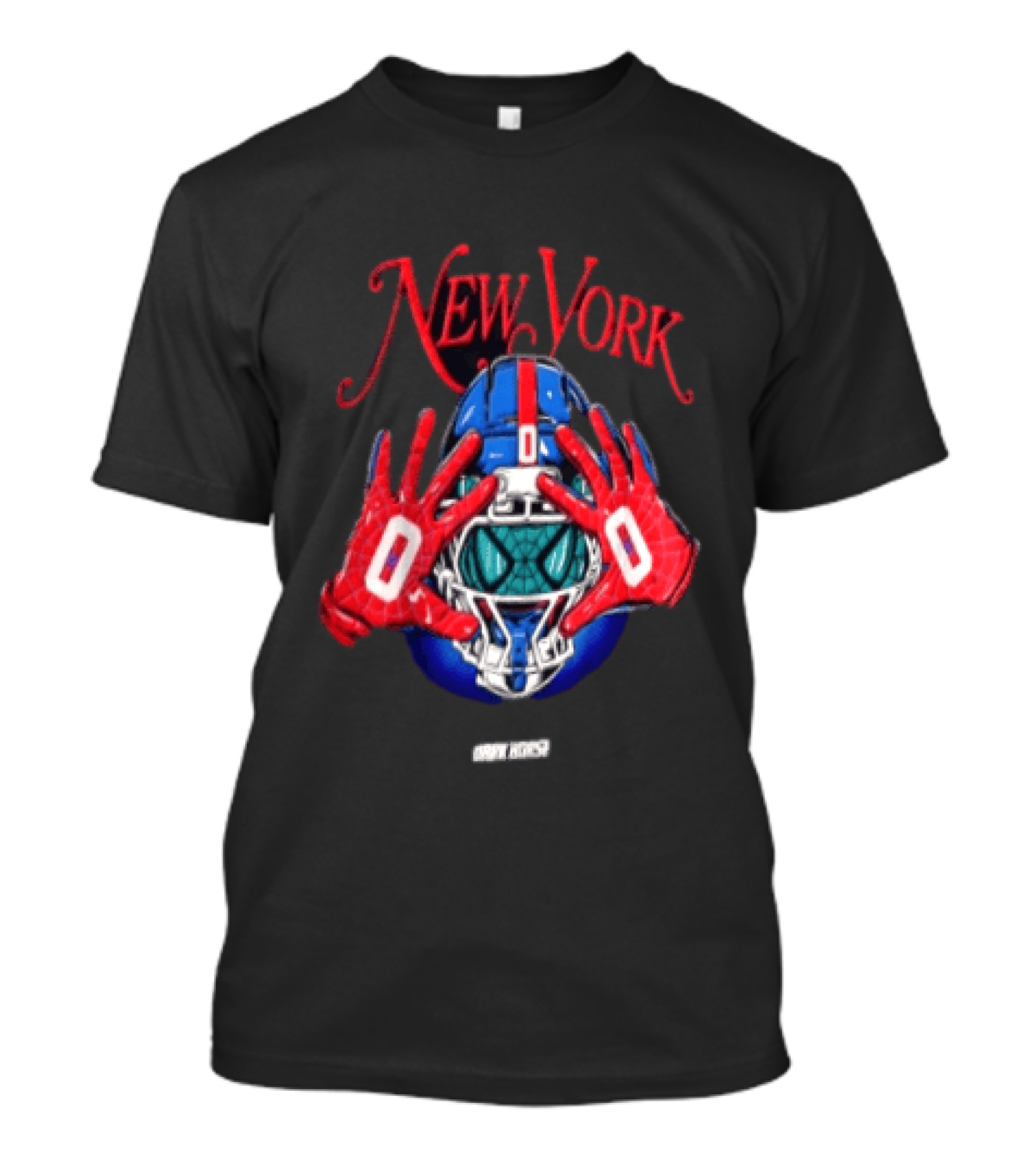 New York Dark Horse Helmet Spider Man Gloves T-Shirt