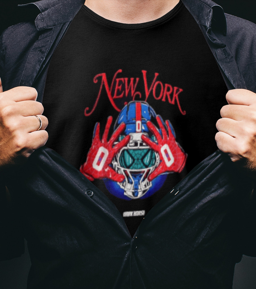 New York Dark Horse Helmet Spider Man Gloves T-Shirt
