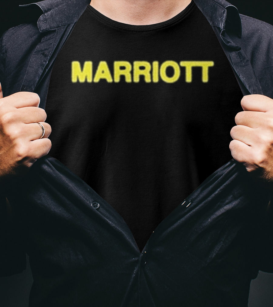 James Marriott Sticker Collage Black Marriott Yellow T-Shirt