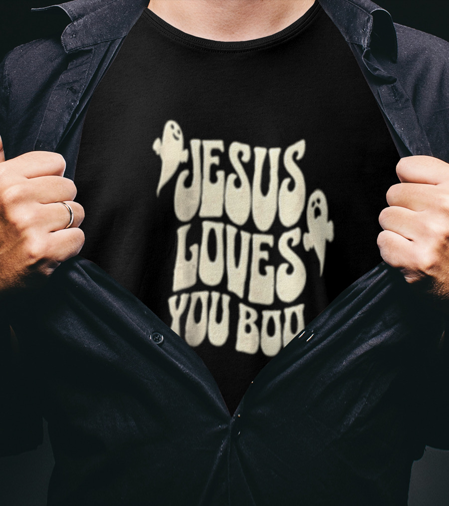 Jesus Loves You Boo Halloween Christian Ghosts T-Shirt