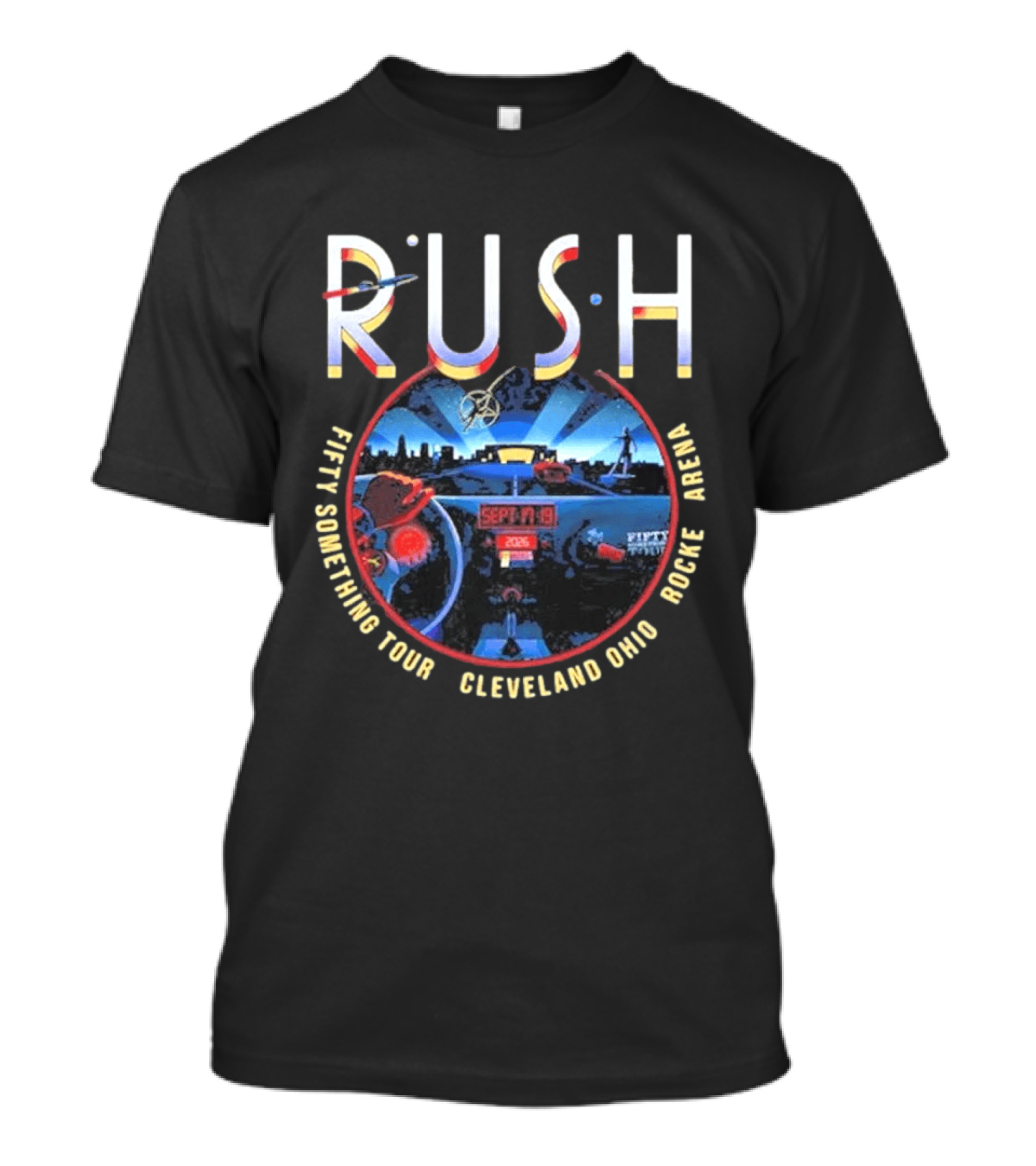 Rush Fifty Something Tour Cleveland Ohio Rocket Arena September 25 2025 T-Shirt