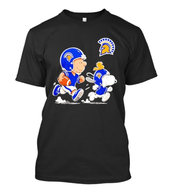 San José State Spartans Charlie Brown Woodstock Snoopy Football NCAA T-Shirt
