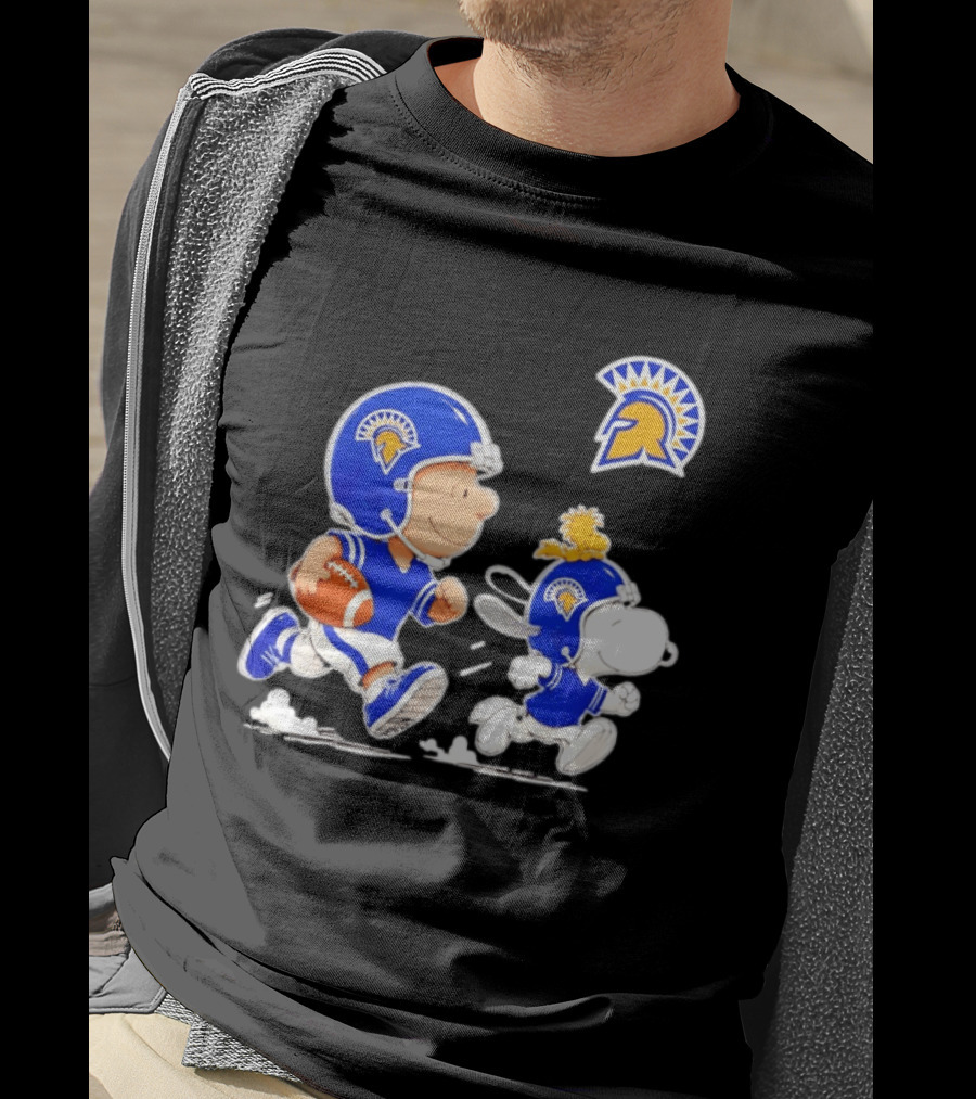 San José State Spartans Charlie Brown Woodstock Snoopy Football NCAA T-Shirt