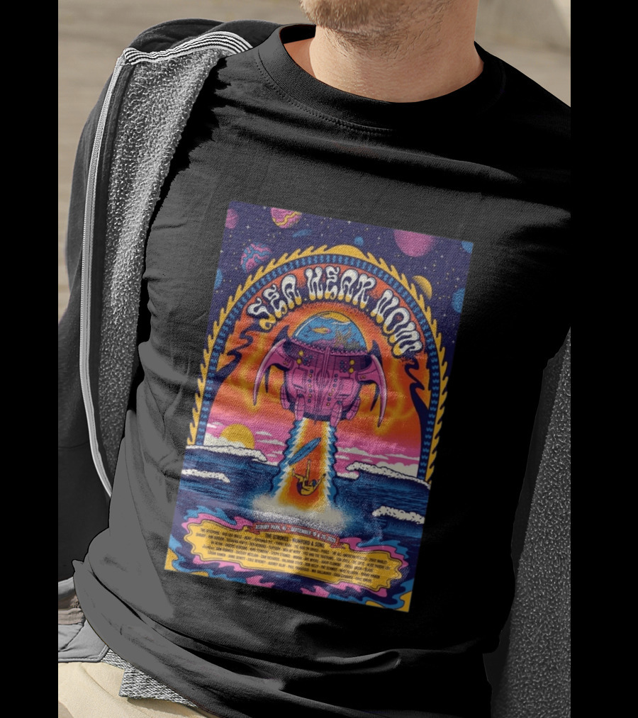 Sea Hear Now Asbury Park September 19 20 2026 The Strokes Mumford & Sons Psychedelic Spaceship Surf T-Shirt