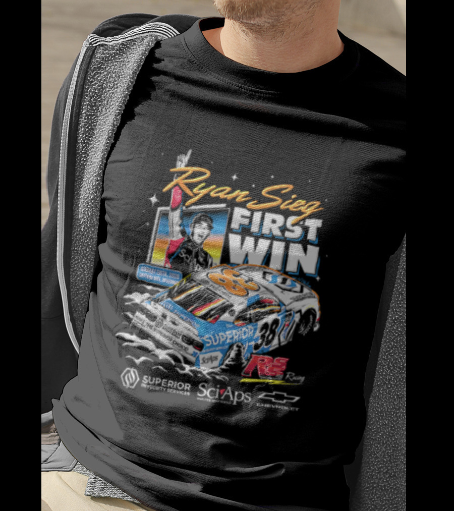 Ryan Sieg First Win August 28th 2026 Daytona Intl Speedway Superior Racing Chevrolet Stock Car Celebrating T-Shirt