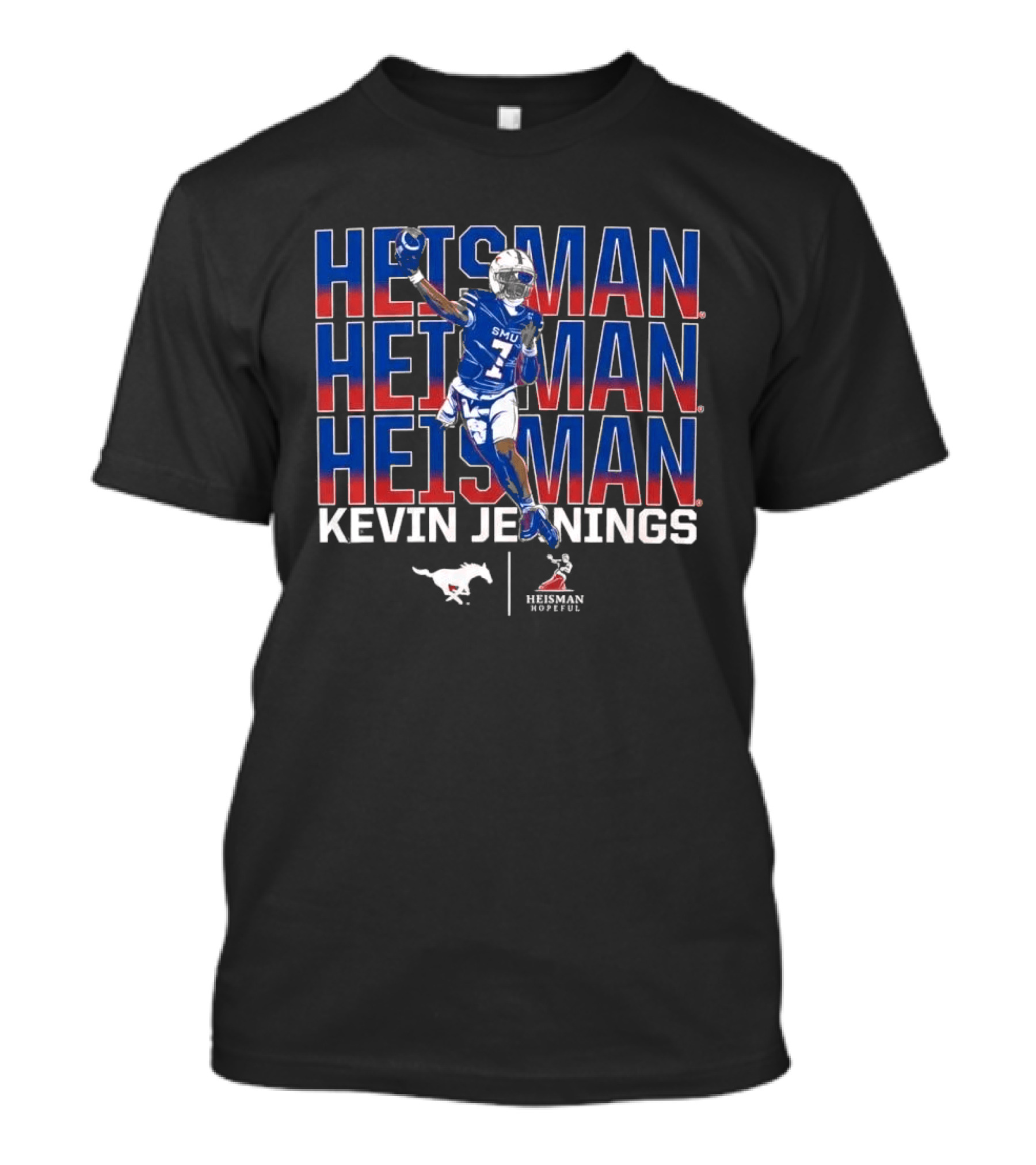 SMU Kevin Jennings Heisman Hopeful Football Pose T-Shirt