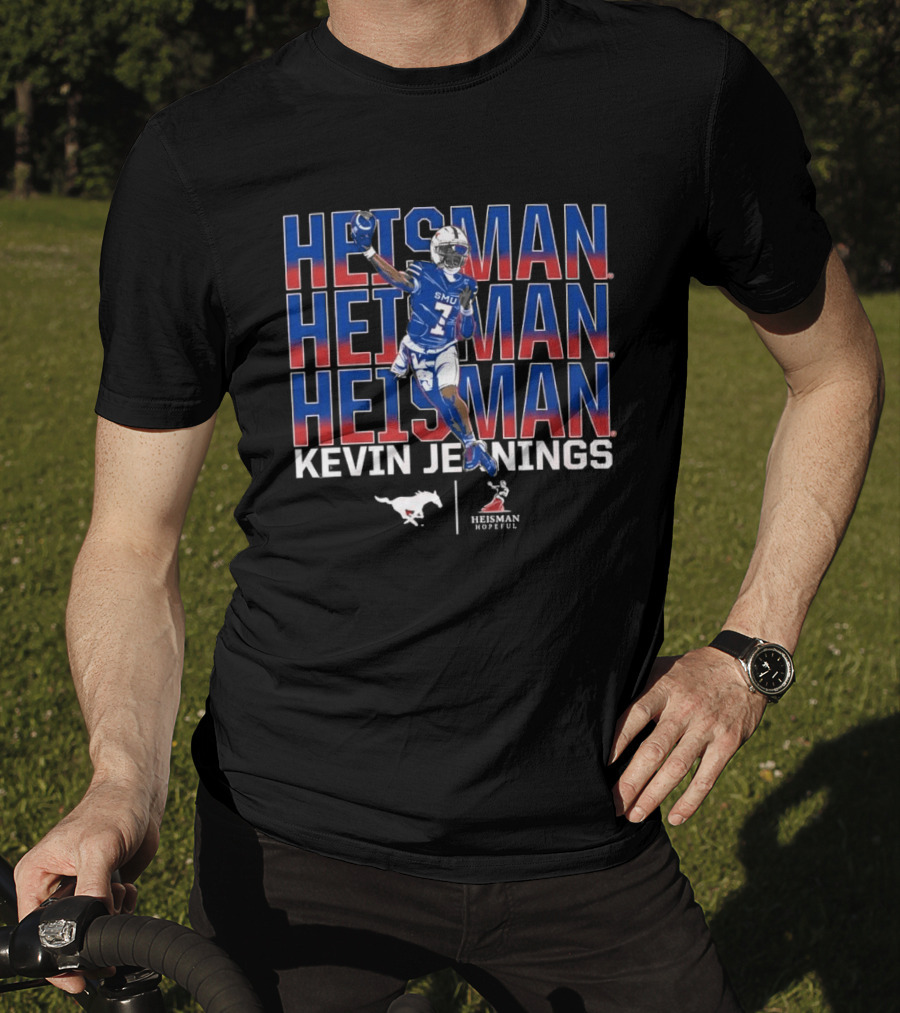 SMU Kevin Jennings Heisman Hopeful Football Pose T-Shirt