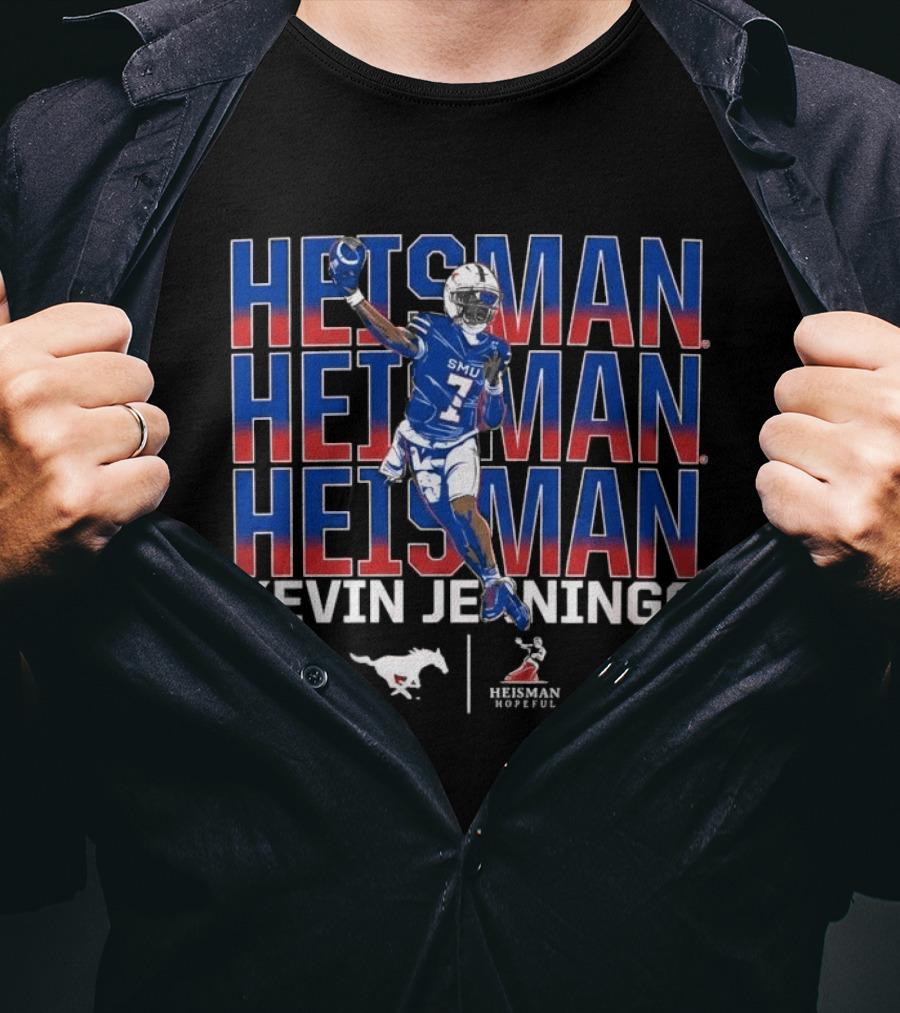 SMU Kevin Jennings Heisman Hopeful Football Pose T-Shirt