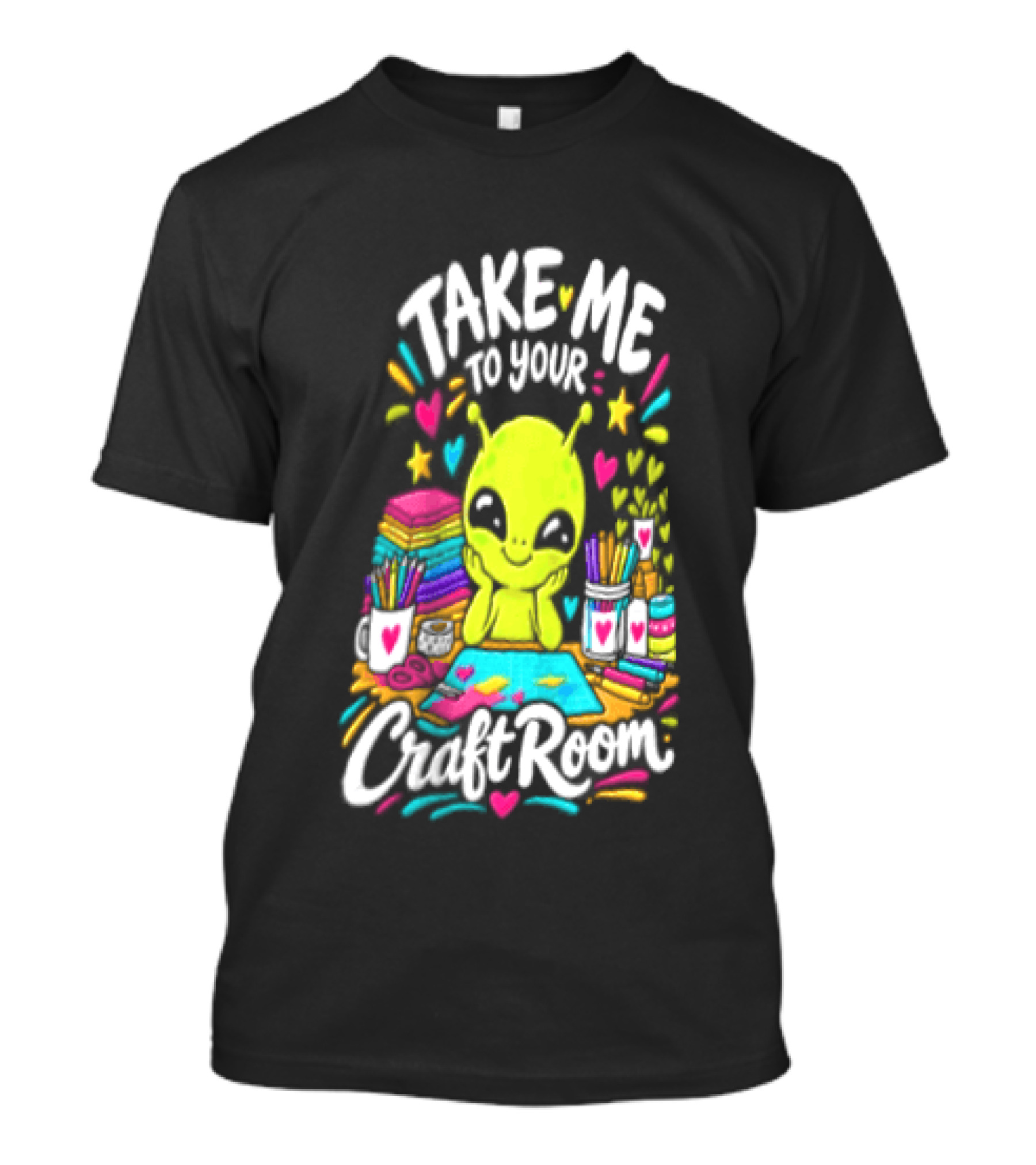 Take Me To Your Craft Room Alien Scrapbooking Supplies Art Tools T-Shirt