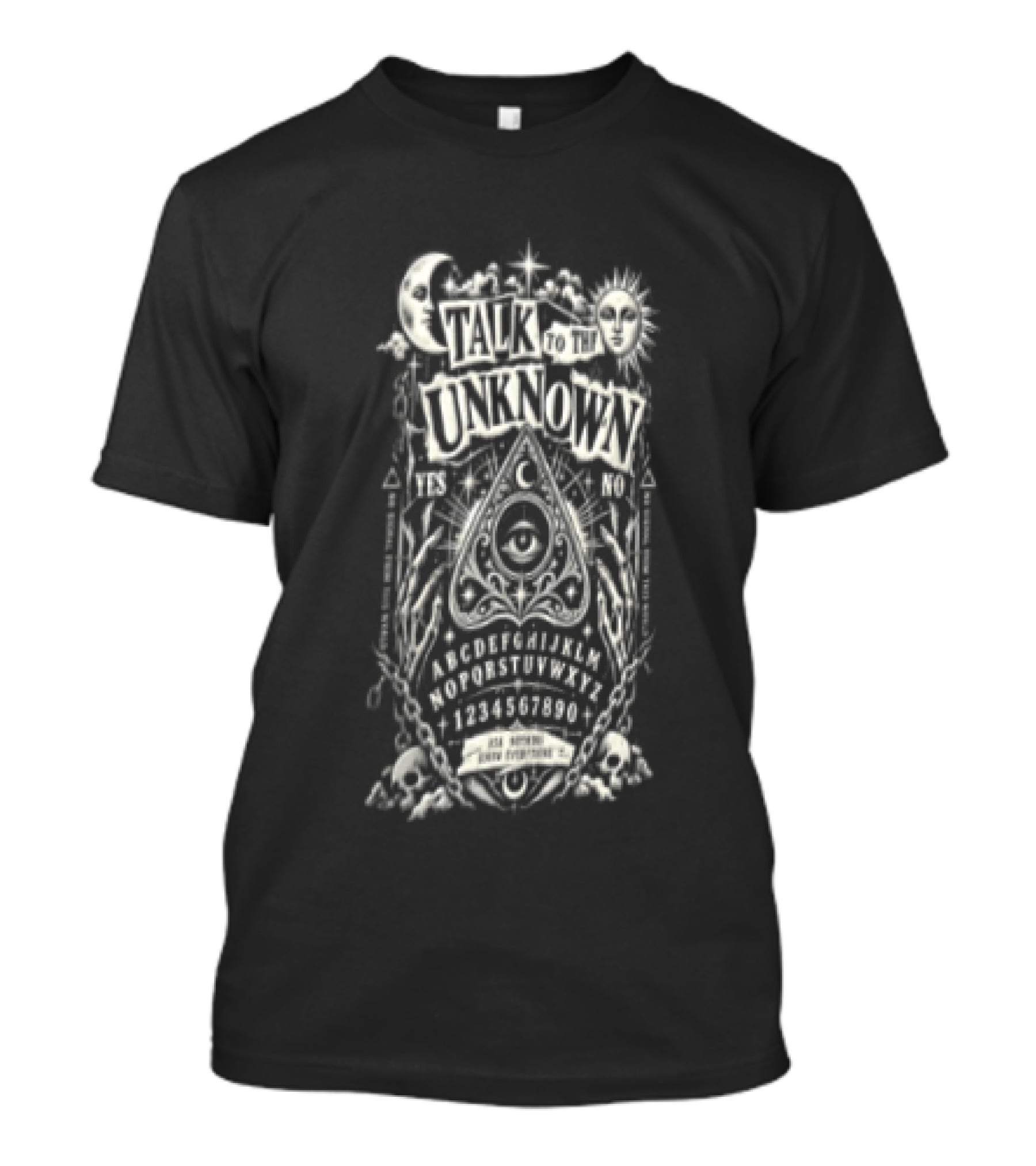 Talk To The Unknown Occult Face With Cosmic Eye And Teeth T-Shirt