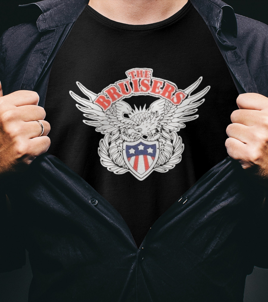 The Bruisers Eagle Red White Blue Shield Winged T-Shirt