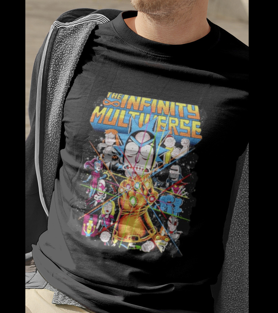 The Infinity Multiverse Crossover Characters Bejeweled Glove T-Shirt