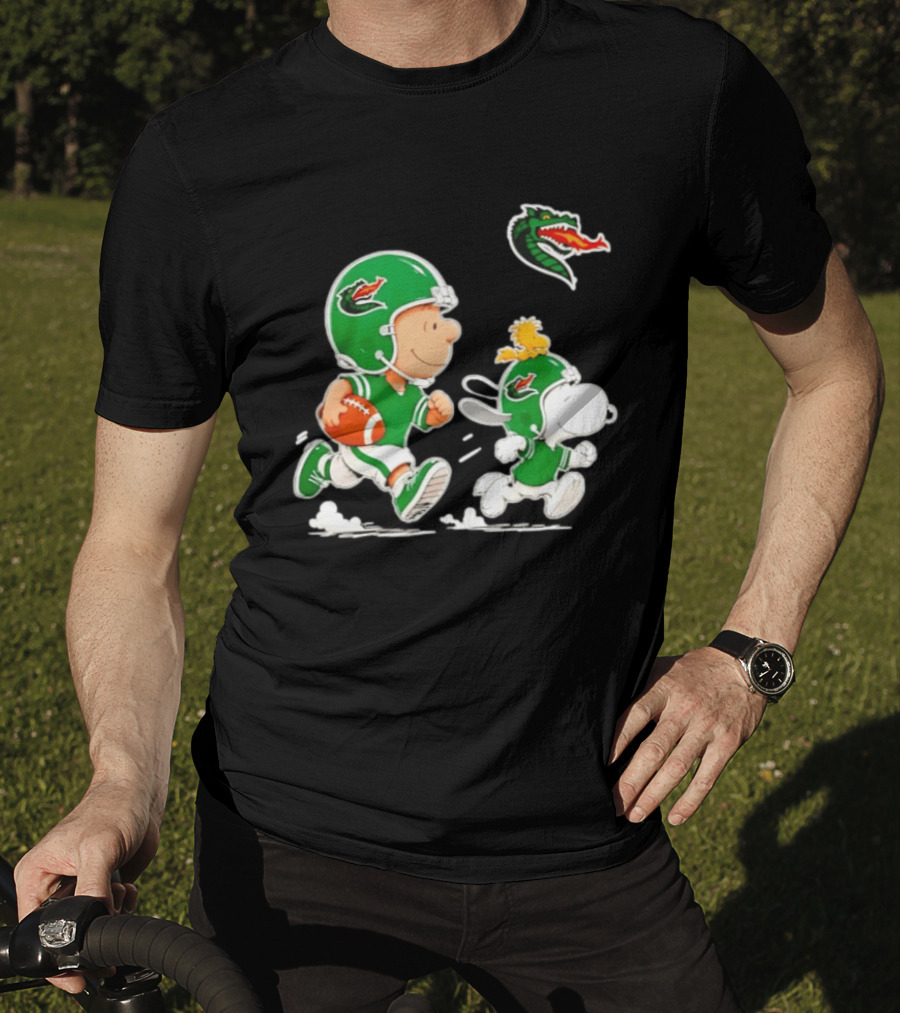 UAB Blazers Charlie Brown Woodstock Snoopy NCAA Football Collaboration T-Shirt
