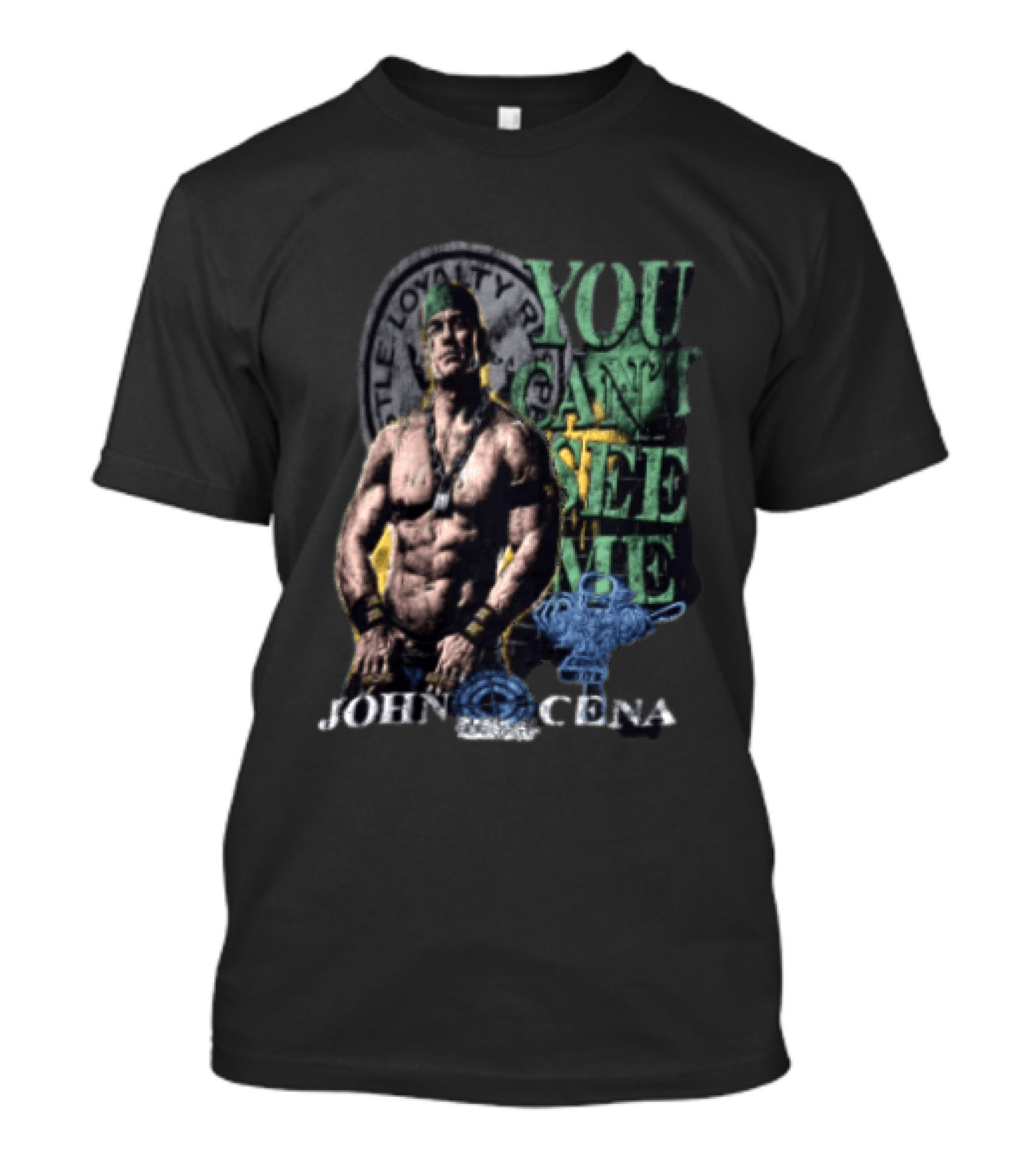 John Cena You Can't See Me Hustle Loyalty Respect Word Life Chain Gang Soldier T-Shirt