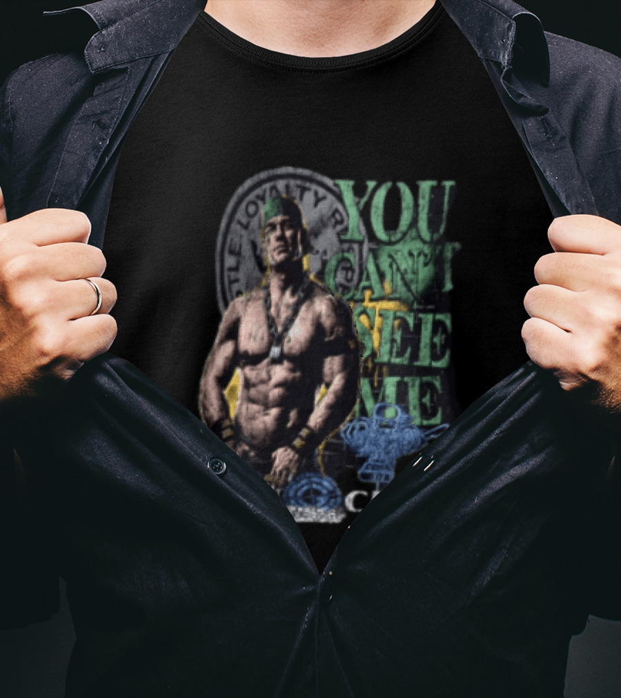 John Cena You Can't See Me Hustle Loyalty Respect Word Life Chain Gang Soldier T-Shirt