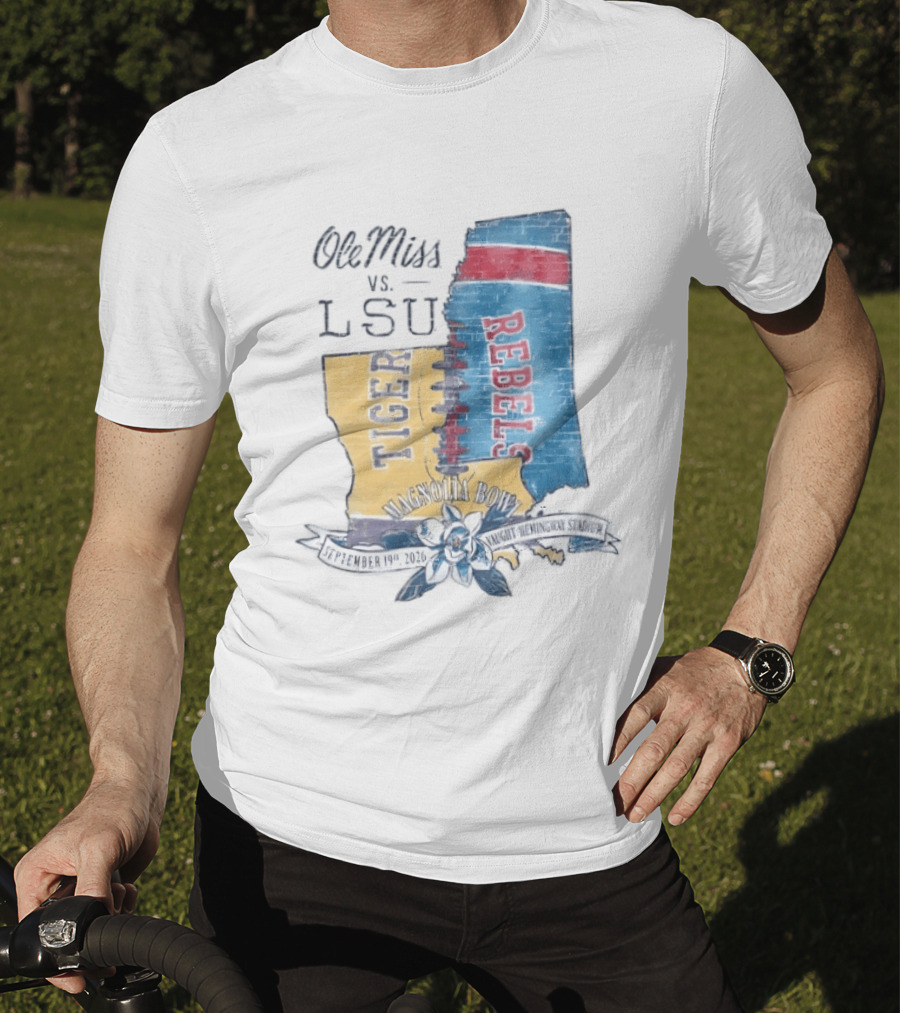 Ole Miss Vs LSU Magnolia Bowl September 19 2026 Vaught Hemingway Stadium T-Shirt