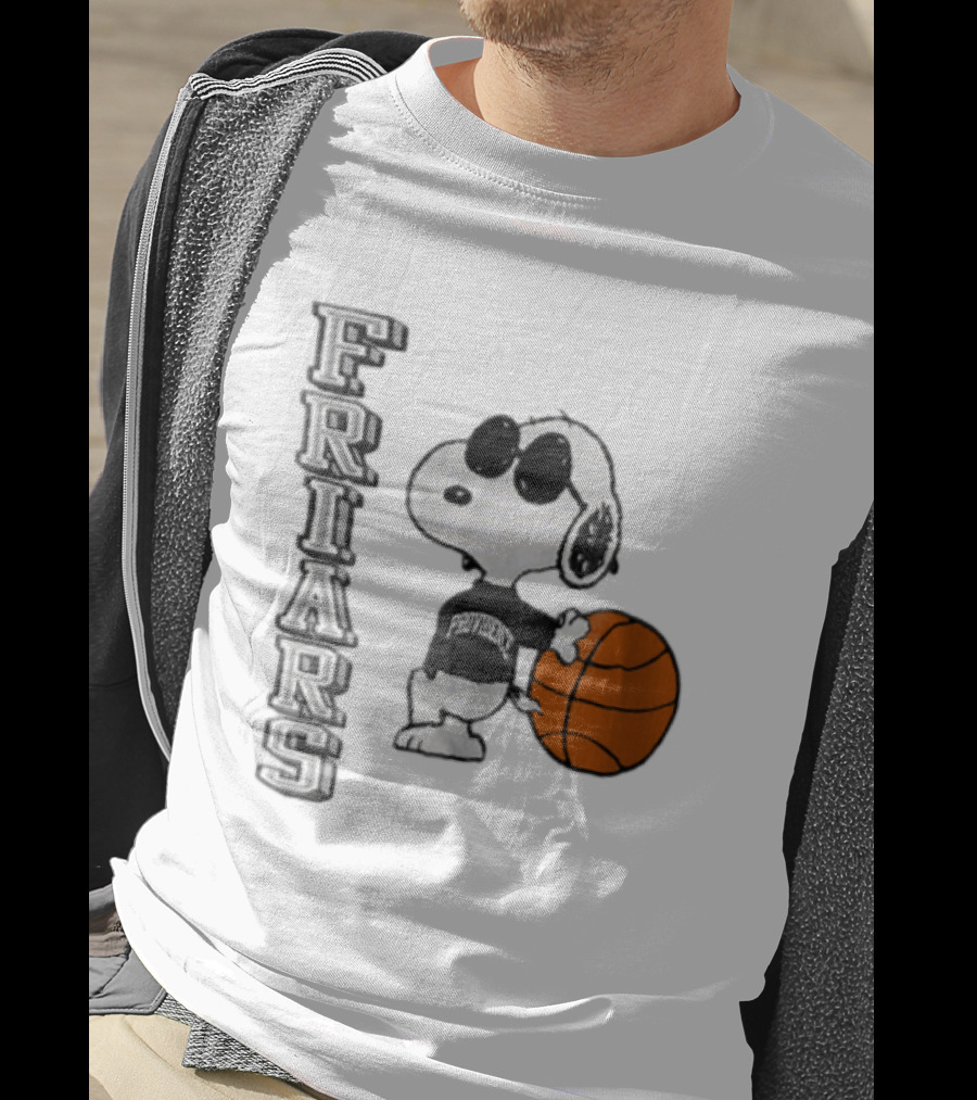 Providence Friars NCAA Snoopy Leaning Basketball Sunglasses T-Shirt