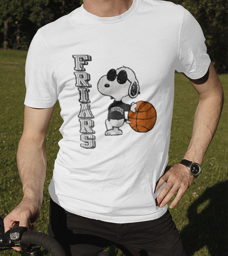 Providence Friars NCAA Snoopy Leaning Basketball Sunglasses T-Shirt