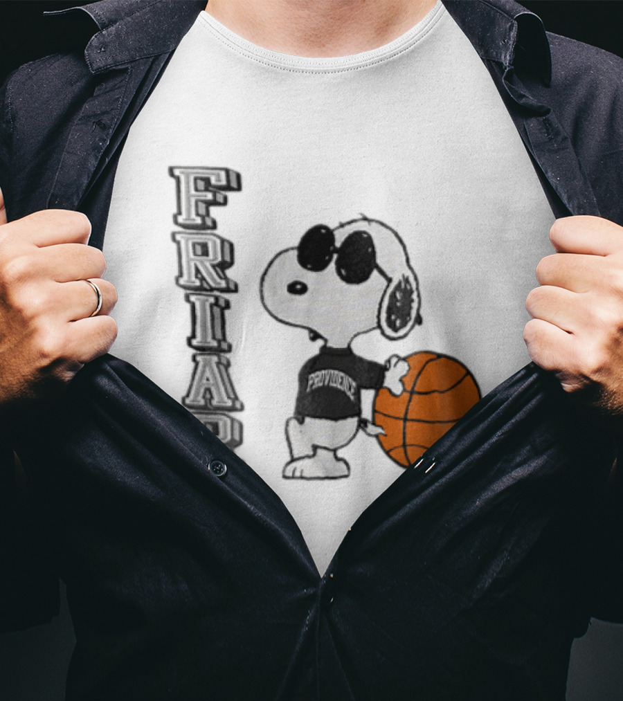Providence Friars NCAA Snoopy Leaning Basketball Sunglasses T-Shirt